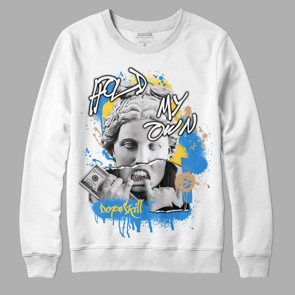 SB Dunk Low Homer DopeSkill Sweatshirt Hold My Own Graphic - White