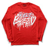 Cherry 11s DopeSkill Varsity Red Long Sleeve T-Shirt Rare Breed Graphic