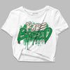 Jordan 2 Retro Lucky Green DopeSkill Women's Crop Top Rare Breed Graphic Streetwear - White