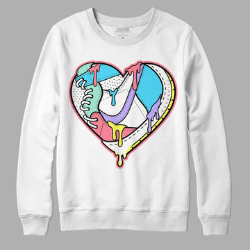 Candy Easter Dunk Low DopeSkill Sweatshirt Heart Jordan Graphic - White 