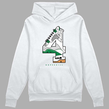 Nike SB x Jordan 4 “Pine Green” DopeSkill Hoodie Sweatshirt No.4 Graphic Streetwear - White