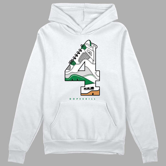 Nike SB x Jordan 4 “Pine Green” DopeSkill Hoodie Sweatshirt No.4 Graphic Streetwear - White