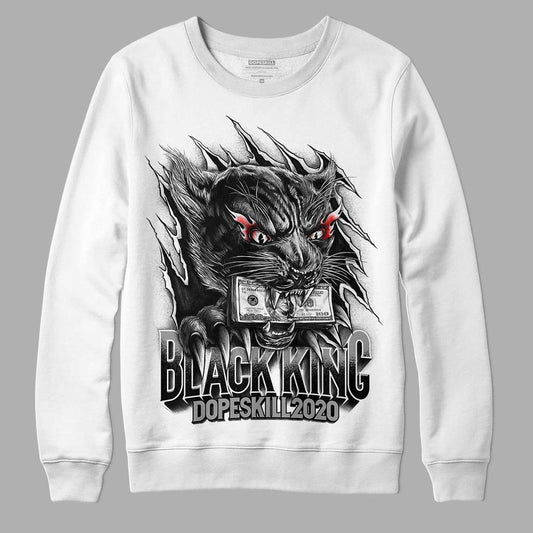 Jordan 1 High 85 Black White DopeSkill Sweatshirt Black King Graphic Streetwear - White