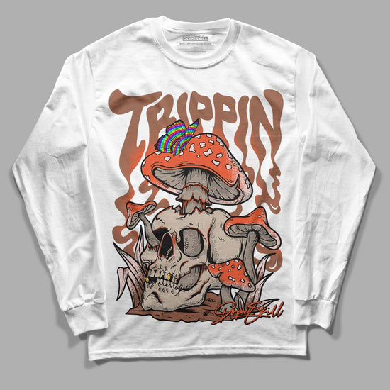 Desert Elephant 3s DopeSkill Long Sleeve T-Shirt Trippin Graphic - White