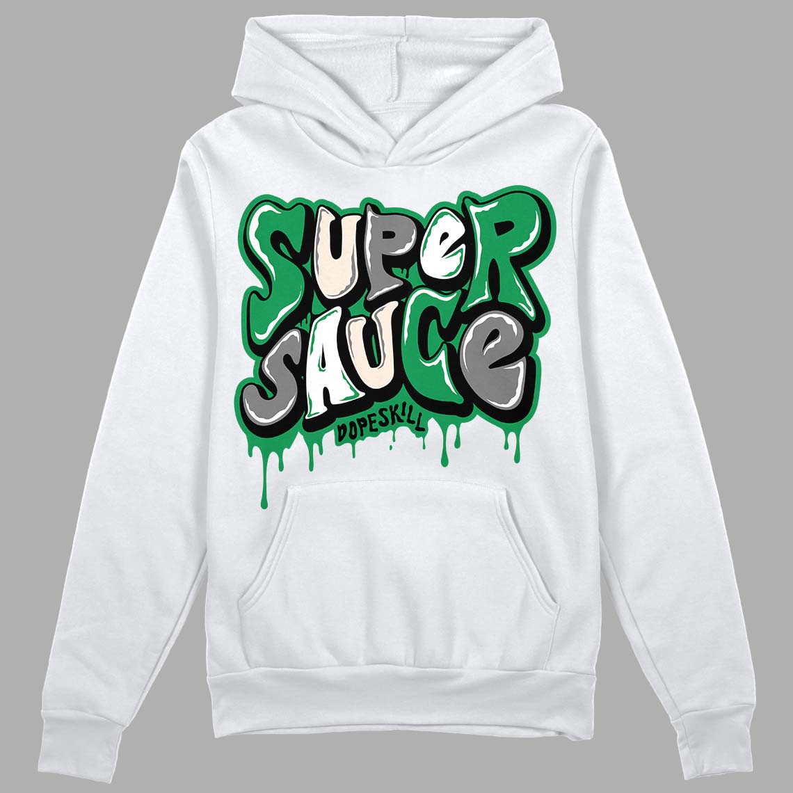 Jordan 2 Retro Lucky Green DopeSkill Hoodie Sweatshirt Super Sauce Graphic Streetwear  - White 