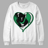 Jordan 1 Low Lucky Green DopeSkill Sweatshirt Heart Jordan 1 Graphic Streetwear - White