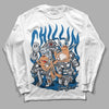 Jordan 3 Retro Wizards DopeSkill Long Sleeve T-Shirt Chillin Graphic Streetwear - White