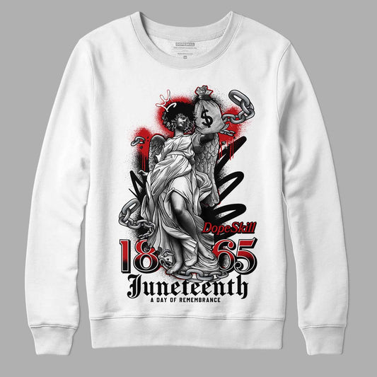 Jordan 13 Retro Playoffs DopeSkill Sweatshirt Juneteenth  Graphic Streetwear - White