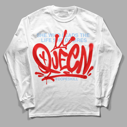 Cherry 11s DopeSkill Long Sleeve T-Shirt Queen Graphic - White 