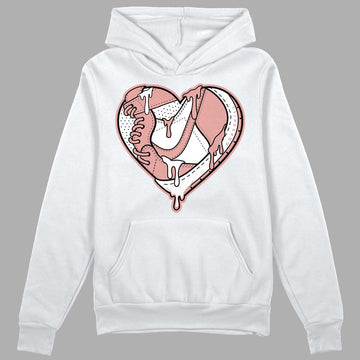 Rose Whisper Dunk Low DopeSkill Hoodie Sweatshirt Heart Jordan Graphic - White