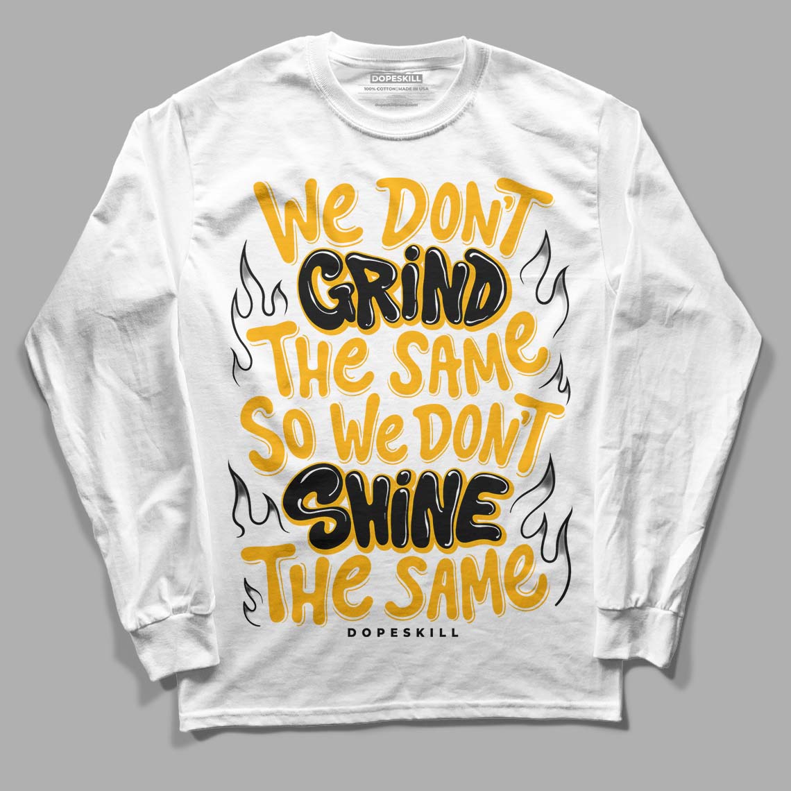 Dunk Low Championship Goldenrod (2021) DopeSkill Long Sleeve T-Shirt Grind Shine Graphic Streetwear - White 