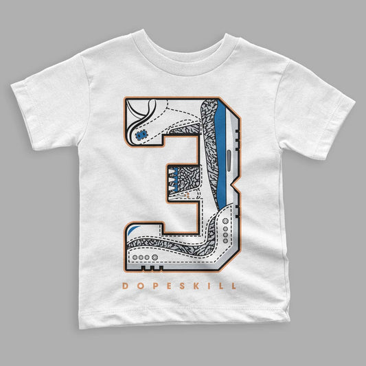 Jordan 3 Retro Wizards DopeSkill Toddler Kids T-shirt No.3 Graphic Streetwear - White
