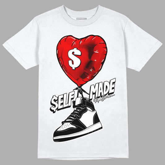 Jordan 1 High 85 Black White DopeSkill T-Shirt Self Made Graphic Streetwear - White 