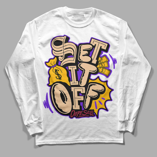 Afrobeats 7s SE DopeSkill Long Sleeve T-Shirt Set It Off Graphic - White