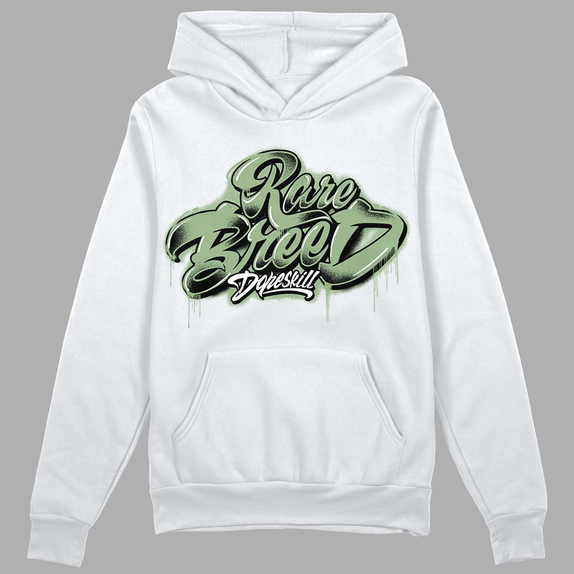 Jordan 4 Retro “Seafoam” DopeSkill Hoodie Sweatshirt Rare Breed Type Graphic Streetwear - White 