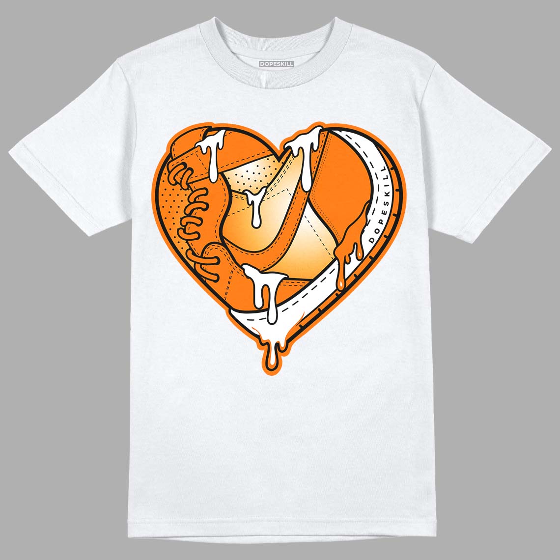 Wmns Dunk Low 'Magma Orange DopeSkill T-Shirt Heart Jordan 1 Graphic Streetwear - White