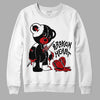 Jordan 13 Retro Playoffs DopeSkill Sweatshirt Broken Heart Graphic Streetwear - White