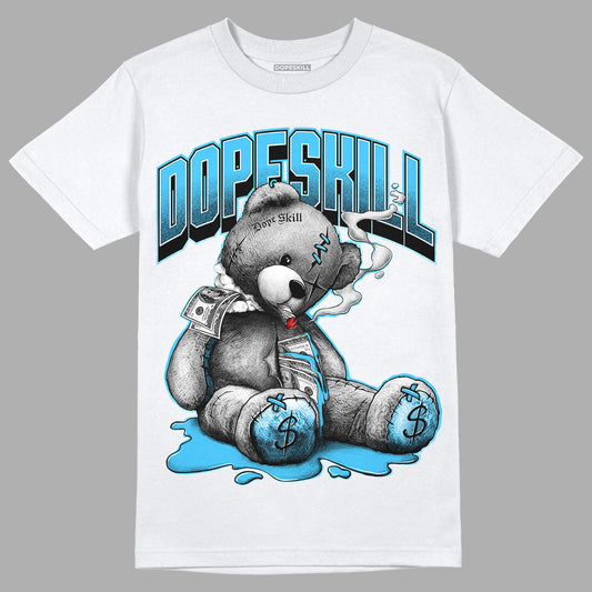 University Blue 13s DopeSkill T-Shirt Sick Bear Graphic - White 