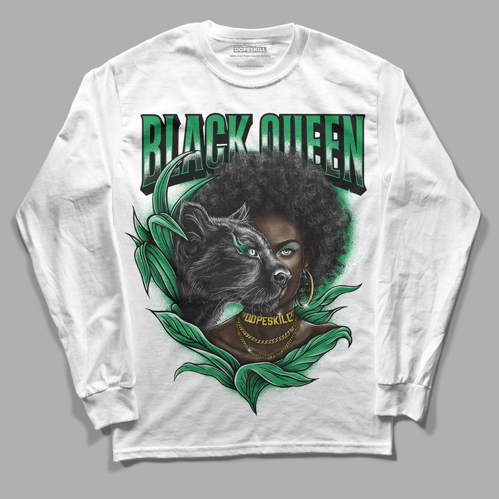Jordan 6 Rings "Lucky Green" DopeSkill Long Sleeve T-Shirt New Black Queen Graphic Streetwear - WHite