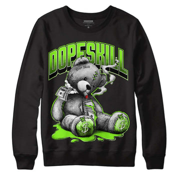 Neon Green Collection DopeSkill Sweatshirt Sick Bear Graphic - Black