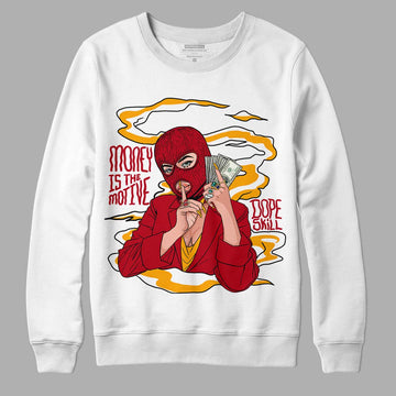 Cardinal 7s DopeSkill Sweatshirt Money Is The Motive Graphic - White 