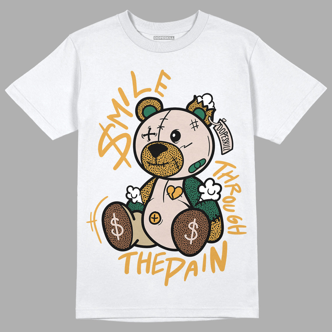 Safari Dunk Low DopeSkill T-Shirt BEAN Graphic - White 