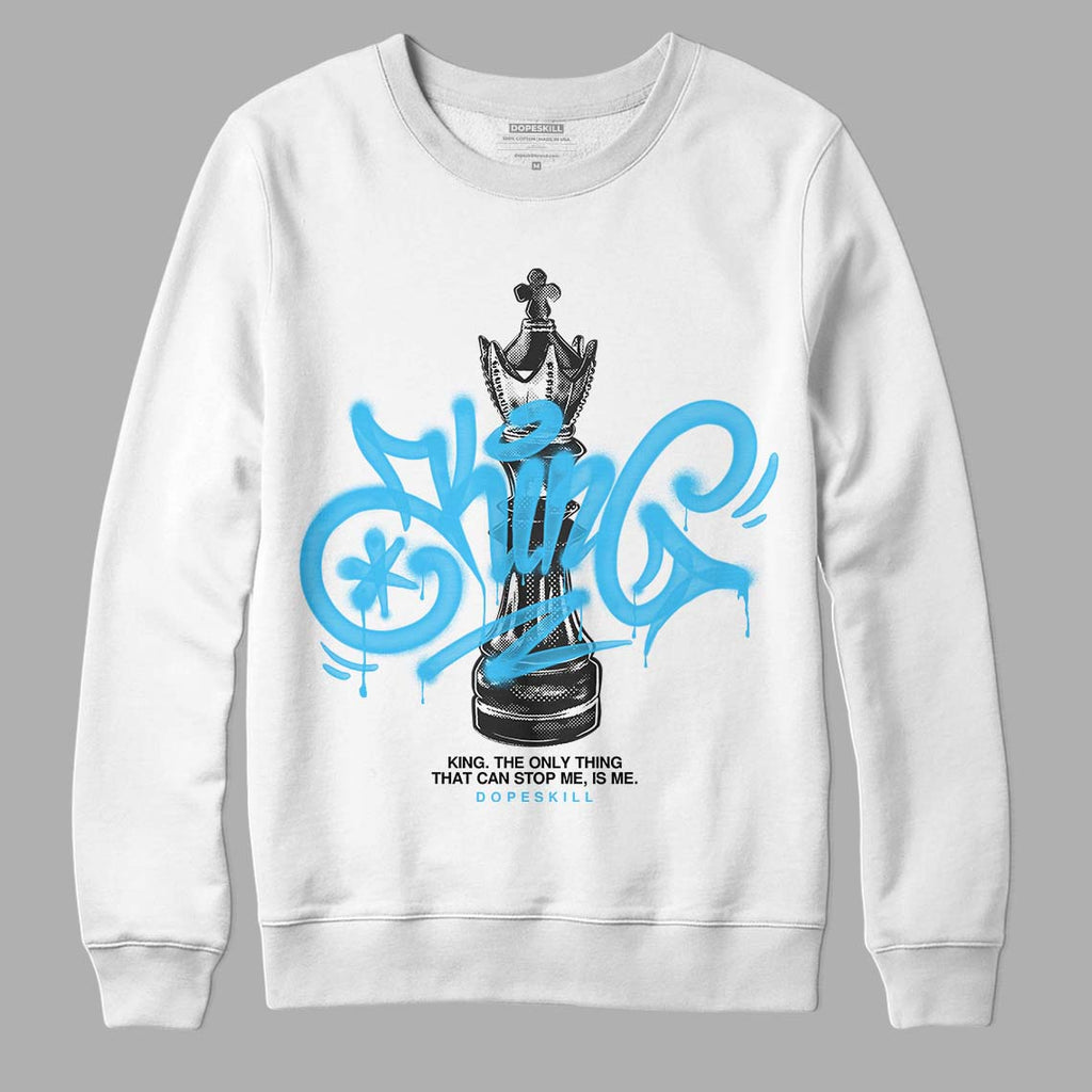 Jordan 13 Retro University Blue DopeSkill Sweatshirt King Chess Graphic Streetwear - White