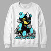 Aqua 5s DopeSkill Sweatshirt MOMM Bear Graphic - White