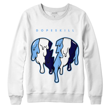 AJ 6 University Blue DopeSkill Sweatshirt Tear My Heart Out Graphic