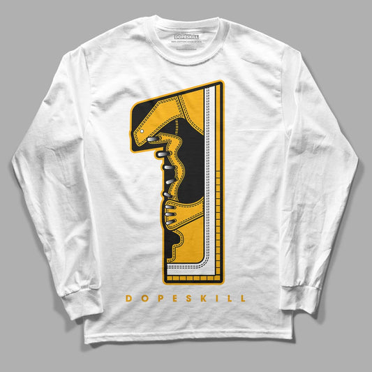 Goldenrod Dunk DopeSkill Long Sleeve T-Shirt No.1 Graphic - White 
