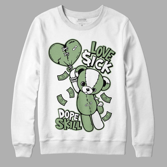 Jordan 4 Retro “Seafoam” DopeSkill Sweatshirt Love Sick Graphic Streetwear - White 