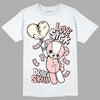 Jordan 1 High OG WMNS Washed Pink DopeSkill T-Shirt Love Sick Graphic Streetwear - White