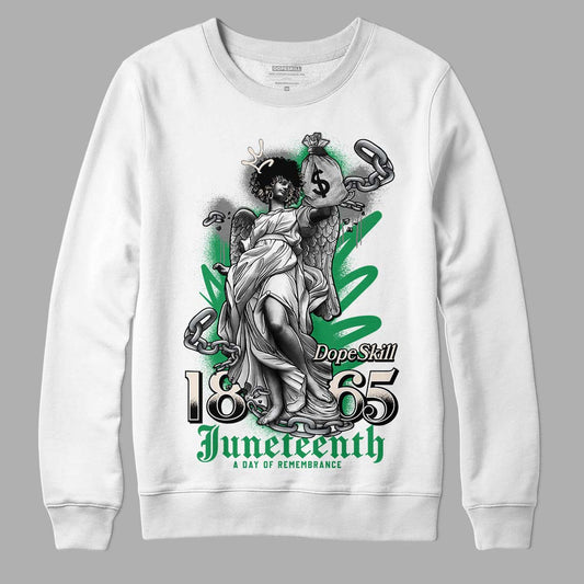 Jordan 2 Retro Lucky Green DopeSkill Sweatshirt Juneteenth Graphic Streetwear  - White 