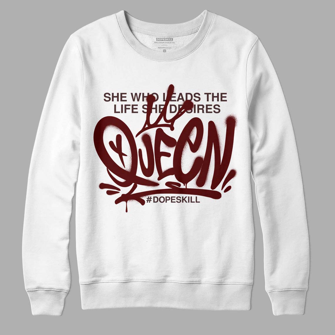 Jordan 12 x A Ma Maniére DopeSkill Sweatshirt Queen Graphic Streetwear - White 