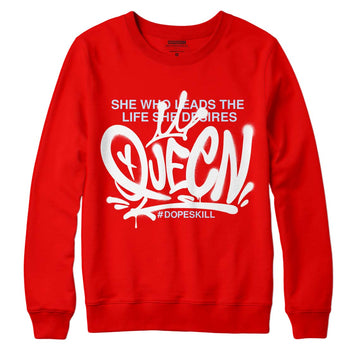 Cherry 11s DopeSkill Varsity Red Sweatshirt Queen Graphic