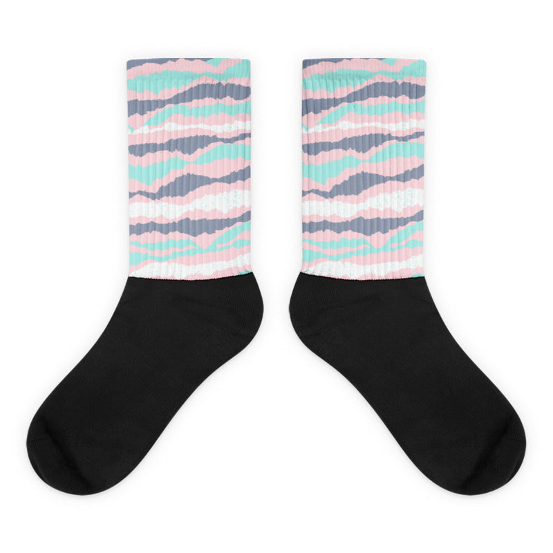 Abstract Tiger Sublimated Socks Match Jordan 5 Easter