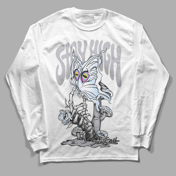 Jordan 11 Retro Low Cement Grey DopeSkill Long Sleeve T-Shirt Stay High Graphic Streetwear - WHite