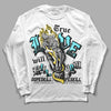 Aqua 5s DopeSkill Long Sleeve T-Shirt True Love Will Kill You Graphic - White 