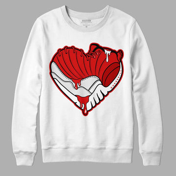 Jordan 12 Retro ‘Gym Red’ DopeSkill Sweatshirt Heart Jordan 12 Graphic Streetwear  - White 