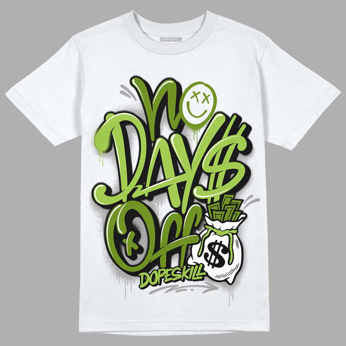 Dunk Low 'Chlorophyll' DopeSkill T-Shirt No Days Off Graphic - White 