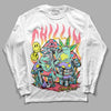 Candy Easter Dunk Low DopeSkill Long Sleeve T-Shirt Chillin Graphic - White 