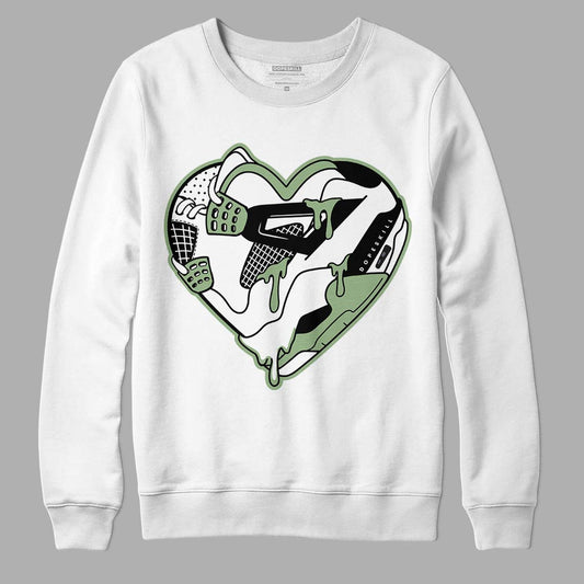 Jordan 4 Retro “Seafoam” DopeSkill Sweatshirt Heart Jordan 4 Graphic Streetwear  - White