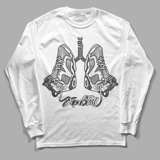 Jordan 6 Retro Cool Grey DopeSkill Long Sleeve T-Shirt Breathe Graphic Streetwear - White 
