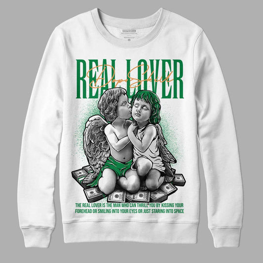 Nike SB x Jordan 4 “Pine Green” DopeSkill Sweatshirt Real Lover Graphic Streetwear - White