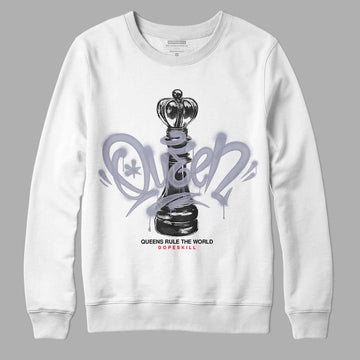 Jordan 13 Retro 'Black Flint' DopeSkill Sweatshirt Queen Chess Graphic Streetwear - White