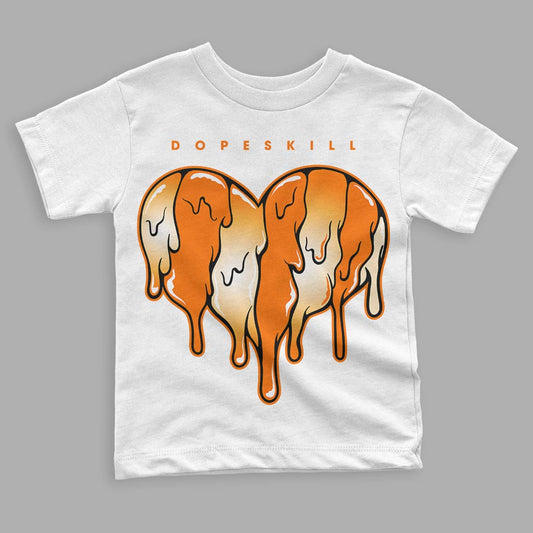 Wmns Dunk Low 'Magma Orange DopeSkill Toddler Kids T-shirt Slime Drip Heart Graphic Streetwear - White