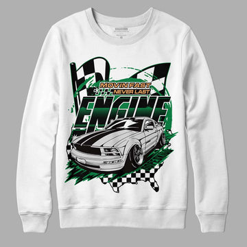 Nike SB x Jordan 4 “Pine Green” DopeSkill Sweatshirt ENGINE Tshirt Graphic Streetwear - White