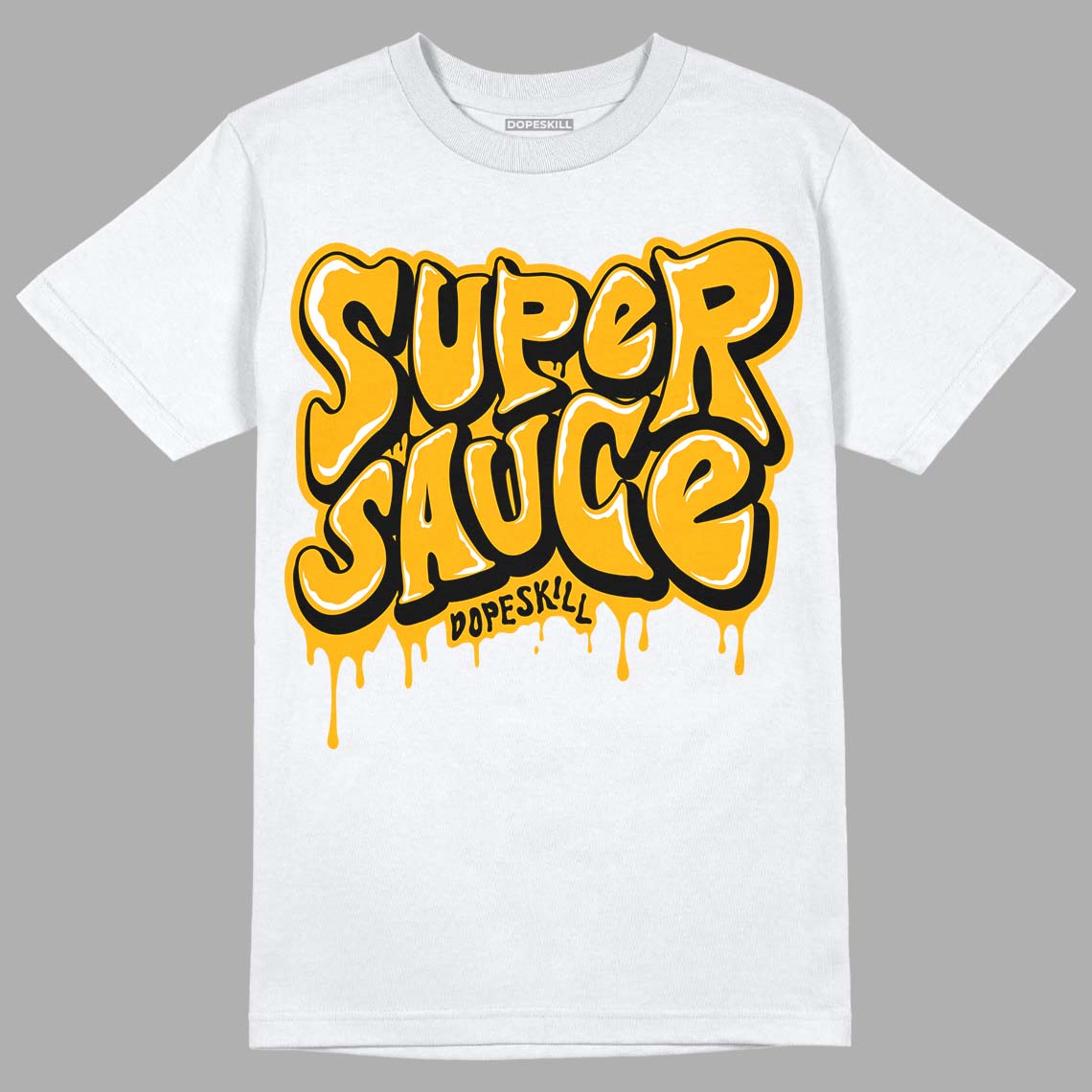 Goldenrod Dunk DopeSkill T-Shirt Super Sauce Graphic - White 