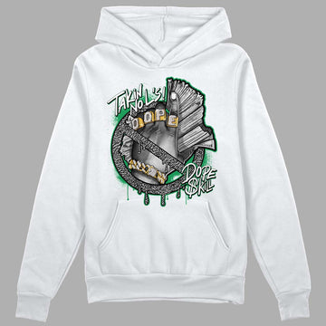 Jordan 3 WMNS “Lucky Green” DopeSkill Hoodie Sweatshirt Takin No L's Graphic Streetwear - White