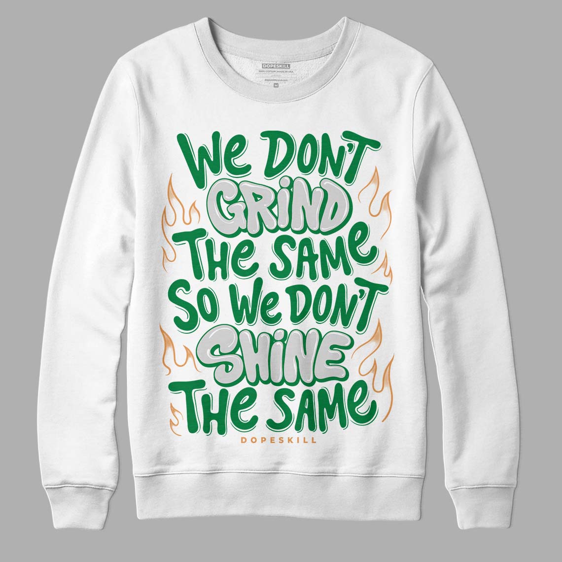 Nike SB x Jordan 4 “Pine Green” DopeSkill Sweatshirt Grind Shine Graphic Streetwear - White